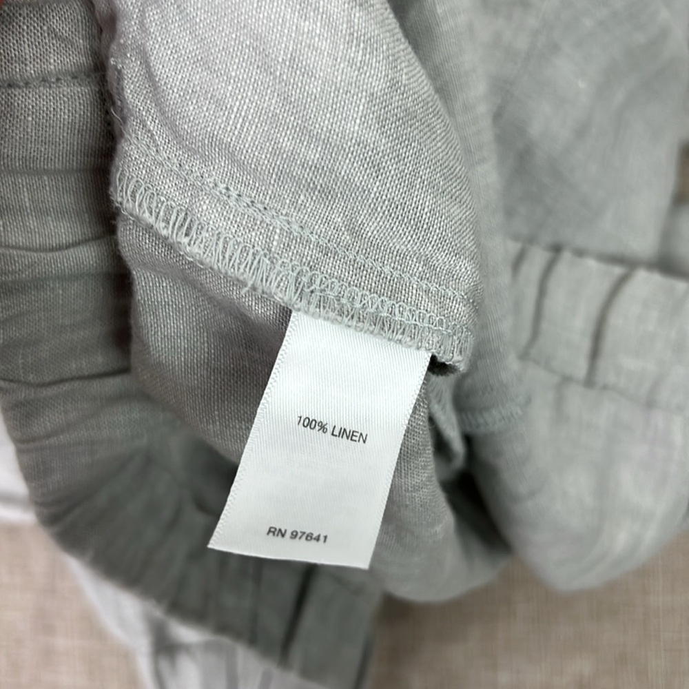 J.Jill New Women’s Large Pull-on Linen Pockets Cropped Lightweight Pant - Picture 5 of 9